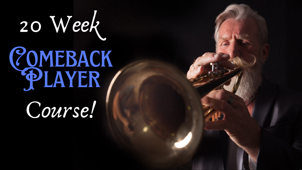 20 Week Comeback Trumpet & Brass Player Course with twenty 30 Minute Review Lessons