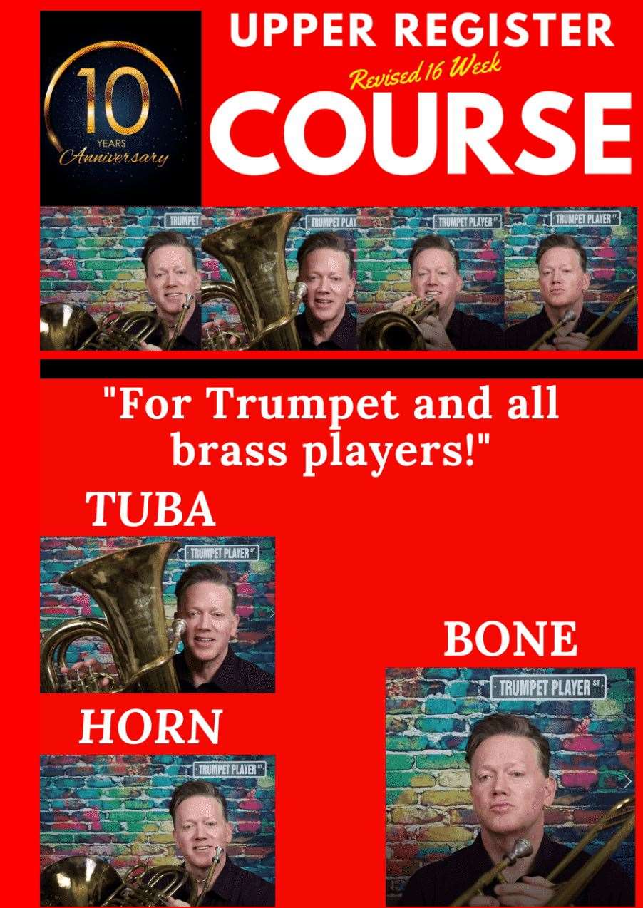DVD VERSION 2019 Revised Upper Register Course For All Brass Musicians - Trumpetsizzle