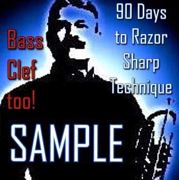 Sample the 90 Days to Razor Sharp Technique - Efficient Herbert L. Clarke Course for Trumpet and all Brass Players! - Trumpetsizzle